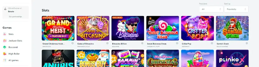 Bitcasino available games