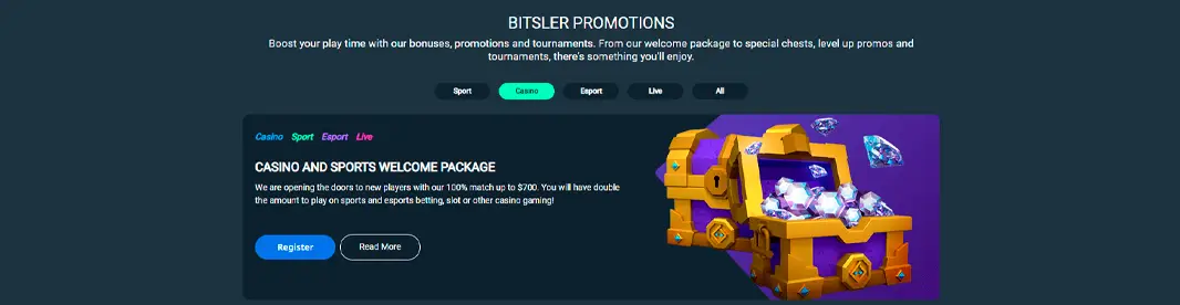 Bitsler bonus program