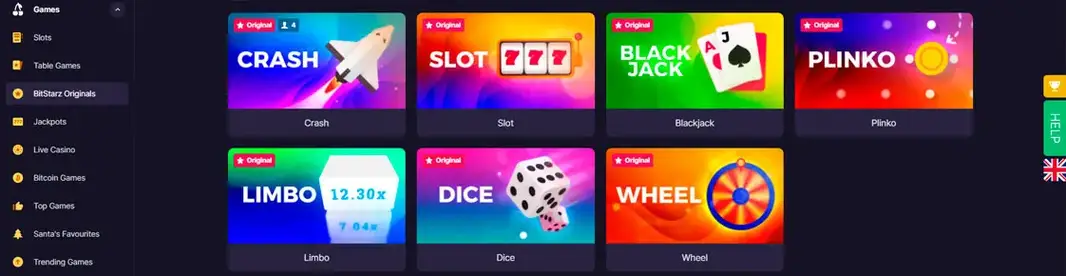 Bitstarz available games