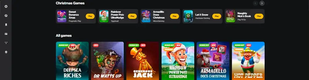 FortuneJack available slots games